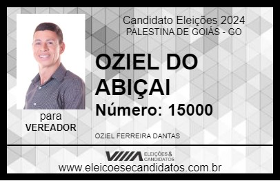 Candidato OZIEL DO ABIÇAI 2024 - PALESTINA DE GOIÁS - Eleições