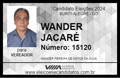 Candidato WANDER JACARÉ 2024 - BURITI ALEGRE - Eleições