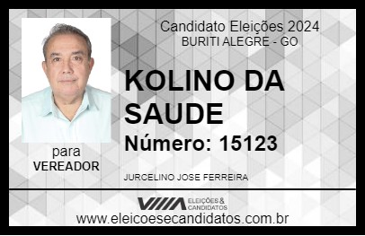 Candidato KOLINO DA SAUDE 2024 - BURITI ALEGRE - Eleições