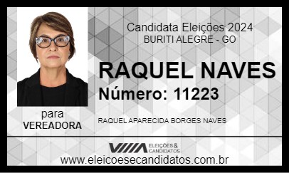 Candidato RAQUEL NAVES 2024 - BURITI ALEGRE - Eleições