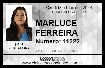 Candidato MARLUCE FERREIRA 2024 - BURITI ALEGRE - Eleições