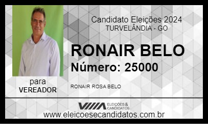 Candidato RONAIR BELO 2024 - TURVELÂNDIA - Eleições