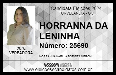 Candidato HORRANNA DA LENINHA 2024 - TURVELÂNDIA - Eleições