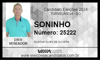 Candidato SONINHO 2024 - TURVELÂNDIA - Eleições