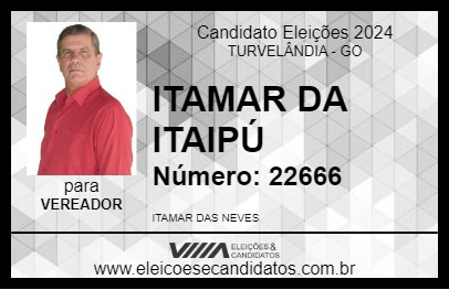 Candidato ITAMAR DA ITAIPÚ 2024 - TURVELÂNDIA - Eleições