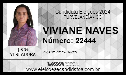 Candidato VIVIANE NAVES 2024 - TURVELÂNDIA - Eleições