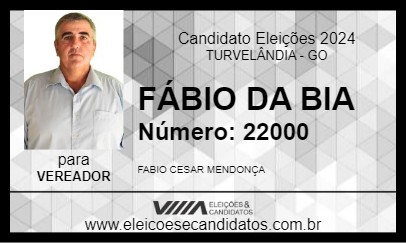 Candidato FÁBIO DA BIA 2024 - TURVELÂNDIA - Eleições