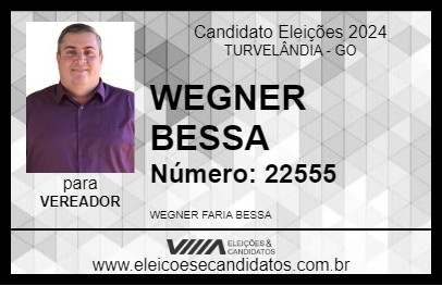 Candidato WEGNER BESSA 2024 - TURVELÂNDIA - Eleições