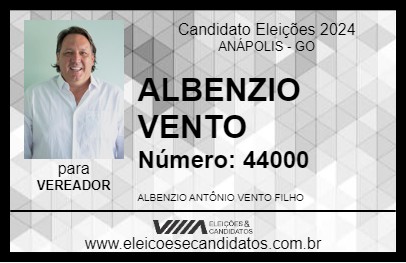 Candidato ALBENZIO VENTO 2024 - ANÁPOLIS - Eleições