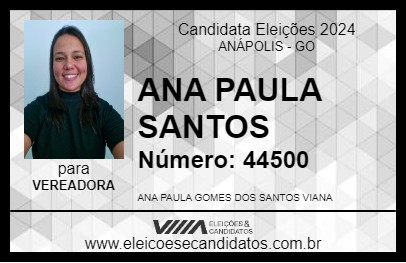 Candidato ANA PAULA SANTOS 2024 - ANÁPOLIS - Eleições