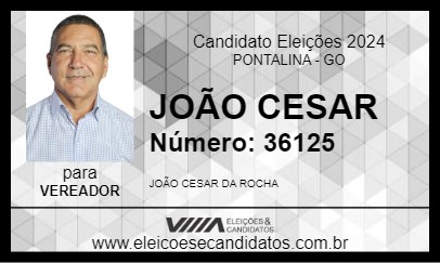 Candidato JOÃO CESAR 2024 - PONTALINA - Eleições