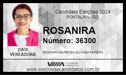 Candidato ROSANIRA 2024 - PONTALINA - Eleições