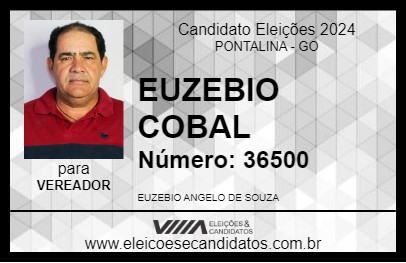 Candidato EUZEBIO COBAL 2024 - PONTALINA - Eleições