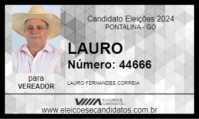 Candidato LAURO 2024 - PONTALINA - Eleições