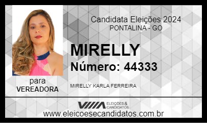 Candidato MIRELLY 2024 - PONTALINA - Eleições