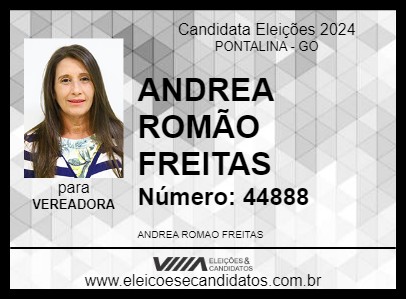 Candidato ANDREA ROMÃO FREITAS 2024 - PONTALINA - Eleições