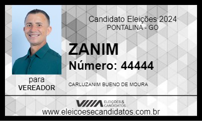 Candidato ZANIM 2024 - PONTALINA - Eleições