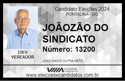 Candidato JOÃOZÃO DO SINDICATO 2024 - PONTALINA - Eleições