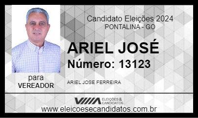 Candidato ARIEL JOSÉ 2024 - PONTALINA - Eleições