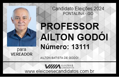 Candidato PROFESSOR AILTON GODÓI 2024 - PONTALINA - Eleições