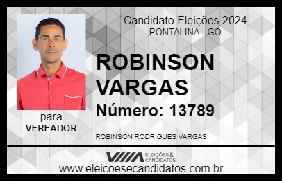 Candidato ROBINSON VARGAS 2024 - PONTALINA - Eleições