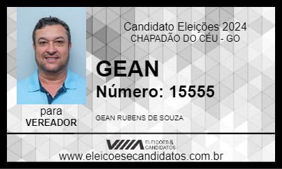 Candidato GEAN 2024 - CHAPADÃO DO CÉU - Eleições