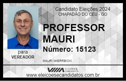 Candidato PROFESSOR MAURI 2024 - CHAPADÃO DO CÉU - Eleições