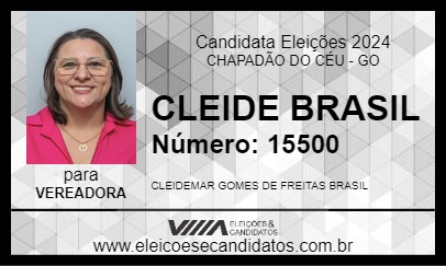 Candidato CLEIDE BRASIL 2024 - CHAPADÃO DO CÉU - Eleições