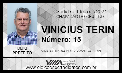 Candidato VINICIUS TERIN 2024 - CHAPADÃO DO CÉU - Eleições