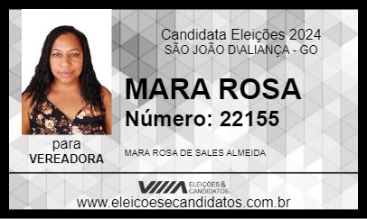 Candidato MARA ROSA 2024 - SÃO JOÃO D\ALIANÇA - Eleições