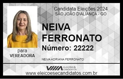 Candidato NEIVA FERRONATO 2024 - SÃO JOÃO D\ALIANÇA - Eleições