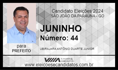 Candidato JUNINHO 2024 - SÃO JOÃO DA PARAÚNA - Eleições