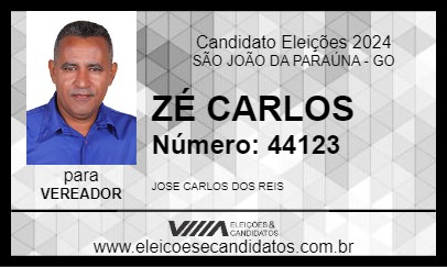 Candidato ZÉ CARLOS 2024 - SÃO JOÃO DA PARAÚNA - Eleições