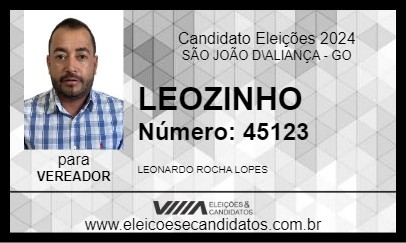 Candidato LEOZINHO 2024 - SÃO JOÃO D\ALIANÇA - Eleições