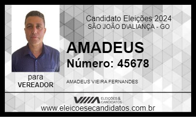 Candidato AMADEUS 2024 - SÃO JOÃO D\ALIANÇA - Eleições