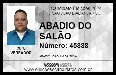 Candidato ABADIO DO SALÃO 2024 - SÃO JOÃO D\ALIANÇA - Eleições