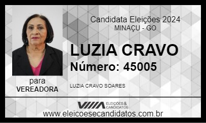 Candidato LUZIA CRAVO 2024 - MINAÇU - Eleições