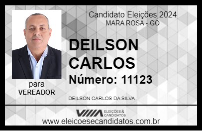 Candidato DEILSON CARLOS 2024 - MARA ROSA - Eleições