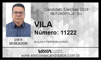 Candidato VILA 2024 - MUTUNÓPOLIS - Eleições