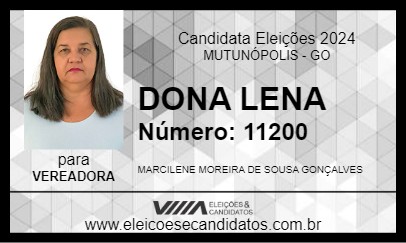 Candidato DONA LENA 2024 - MUTUNÓPOLIS - Eleições