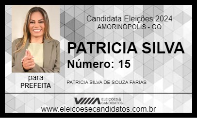 Candidato PATRICIA SILVA 2024 - AMORINÓPOLIS - Eleições