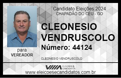 Candidato CLEONESIO VENDRUSCOLO 2024 - CHAPADÃO DO CÉU - Eleições