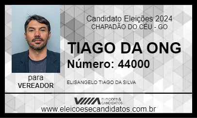 Candidato TIAGO DA ONG 2024 - CHAPADÃO DO CÉU - Eleições