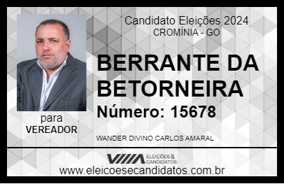 Candidato BERRANTE DA BETORNEIRA 2024 - CROMÍNIA - Eleições