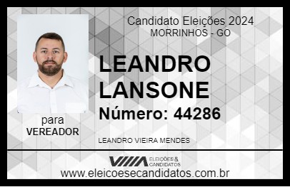 Candidato LEANDRO LANSONE 2024 - MORRINHOS - Eleições