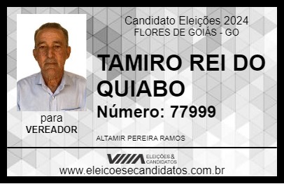 Candidato TAMIRO REI DO QUIABO 2024 - FLORES DE GOIÁS - Eleições