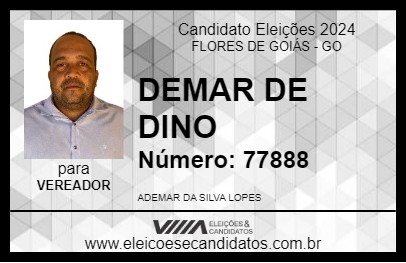 Candidato DEMAR DE DINO 2024 - FLORES DE GOIÁS - Eleições