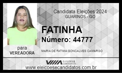 Candidato FATINHA 2024 - GUARINOS - Eleições