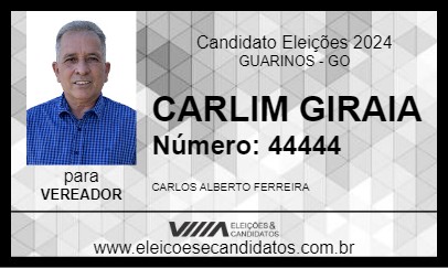 Candidato CARLIM GIRAIA 2024 - GUARINOS - Eleições