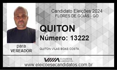 Candidato QUITON 2024 - FLORES DE GOIÁS - Eleições